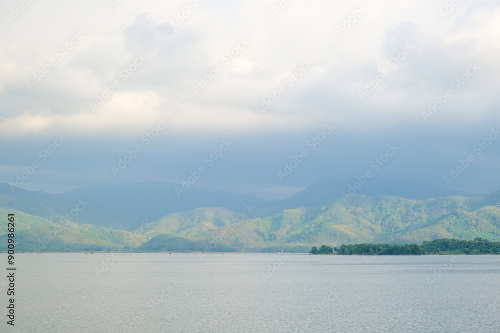 Sky with thunder cloud before rainny with mountain Sky with thunder cloud before rainny with mountain
