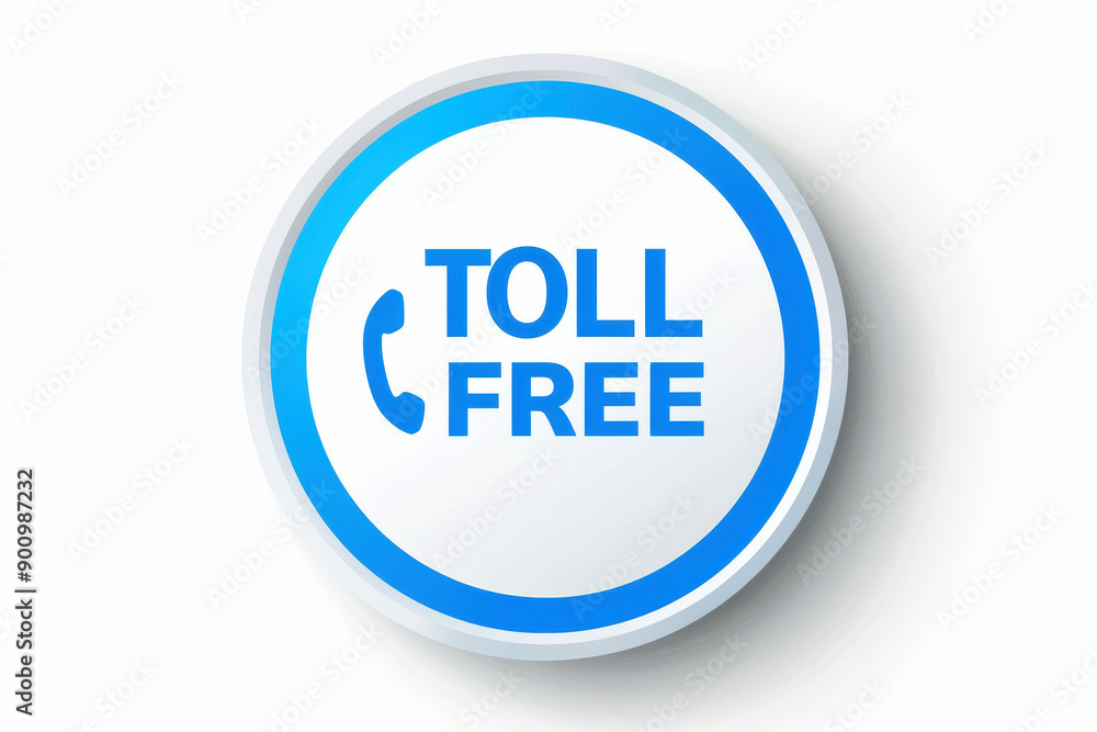 Toll free icon. Attendance number symbol on white background. Toll free icon. Attendance number symbol on white background.