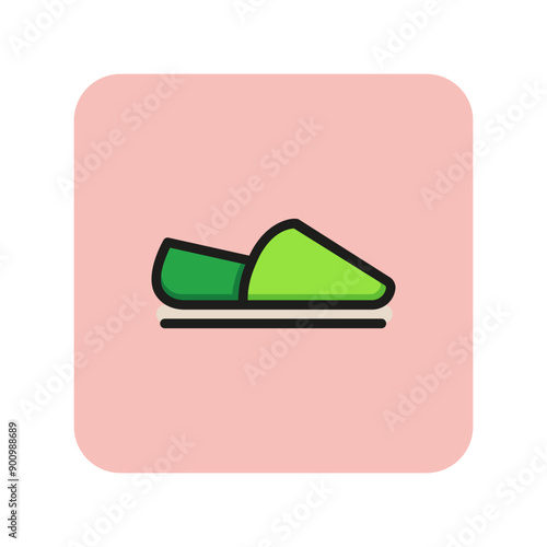 Espadrille line icon. Shoe, loafer, heelless. Footwear concept. Can be used for topics like shoe shop, casual style, summer outfit