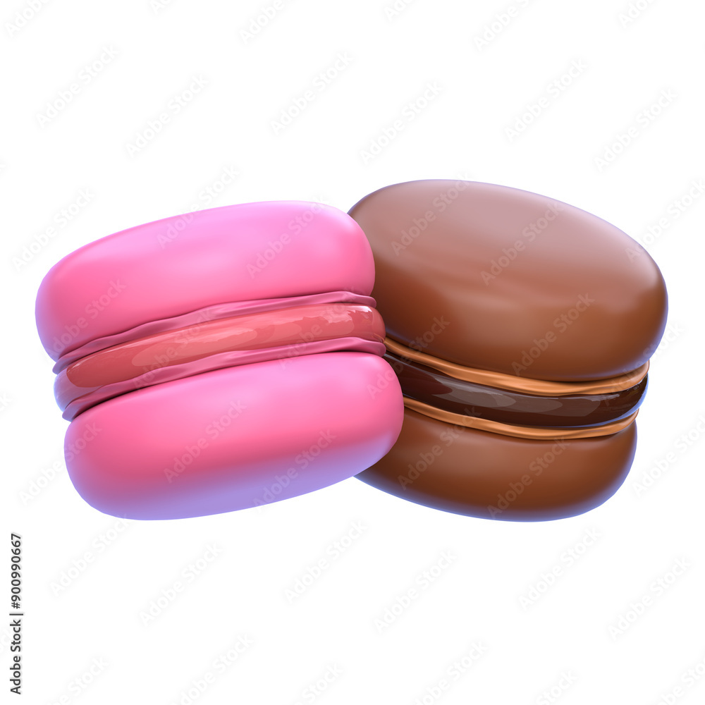 3d icon Macarons, 3d illustration, 3d element, 3d rendering. 3d icon Macarons, 3d illustration, 3d element, 3d rendering.