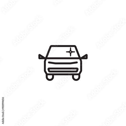 Clean car window icon outline vector. Wash pressure. Editable icon.