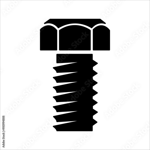 Bolt Nut Icon. Illustration of an Engineering or Construction Element As a Simple Vector Sign & Trendy Symbol for Design and Website, Presentation or Mobile App.