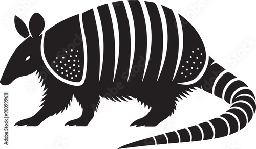 Armadillo Silhouette Stock Image High Resolution Vector Graphic