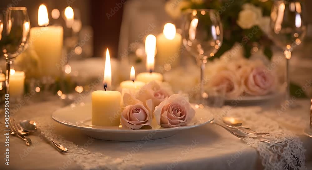 Love in the Soft Glow: A Romantic Candlelit Dinner for Two Love in the Soft Glow: A Romantic Candlelit Dinner for Two
