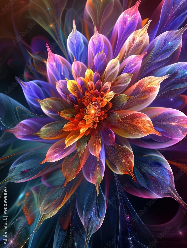fractal flower mandala fractal flower mandala