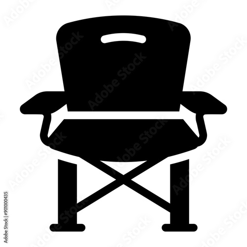 camping chair Solid icon