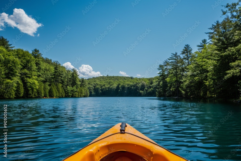 adventurous kayaking through lake adventurous kayaking through lake