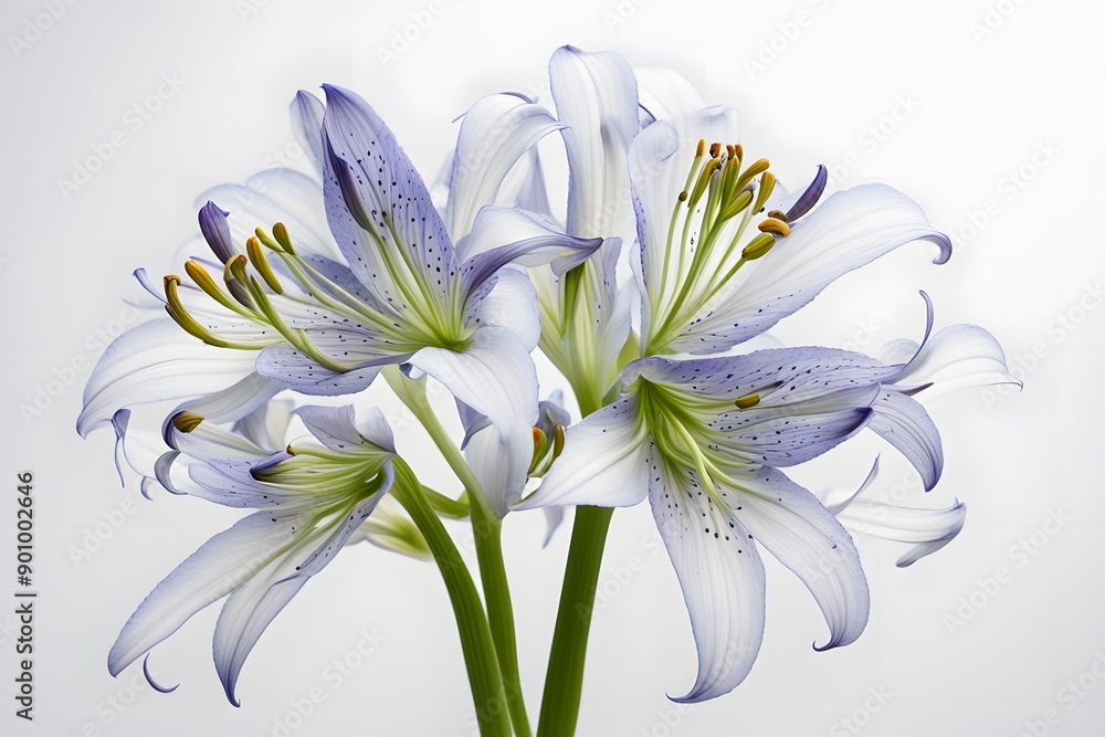 Fototapeta premium African lily flower white background, AI Generated