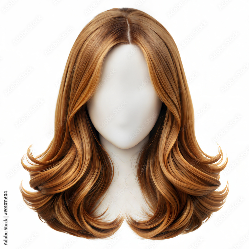 Wig Isolated on White Background Wig Isolated on White Background
