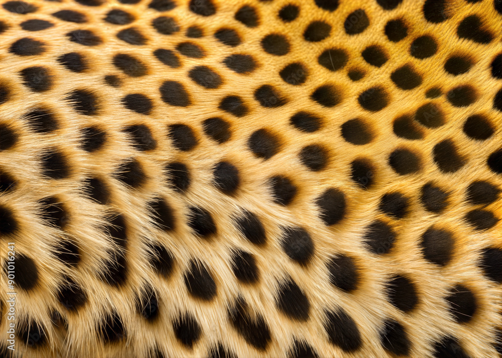 Close-up of Cheetah Fur, Yellow with Black Spots Close-up of Cheetah Fur, Yellow with Black Spots