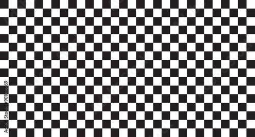 Geometric black and white checkered seamless wallpaper pattern. Art design checkered, checkerboard, chessboard concept graphic flat element isolated on transparent background. Drawing striped texture.