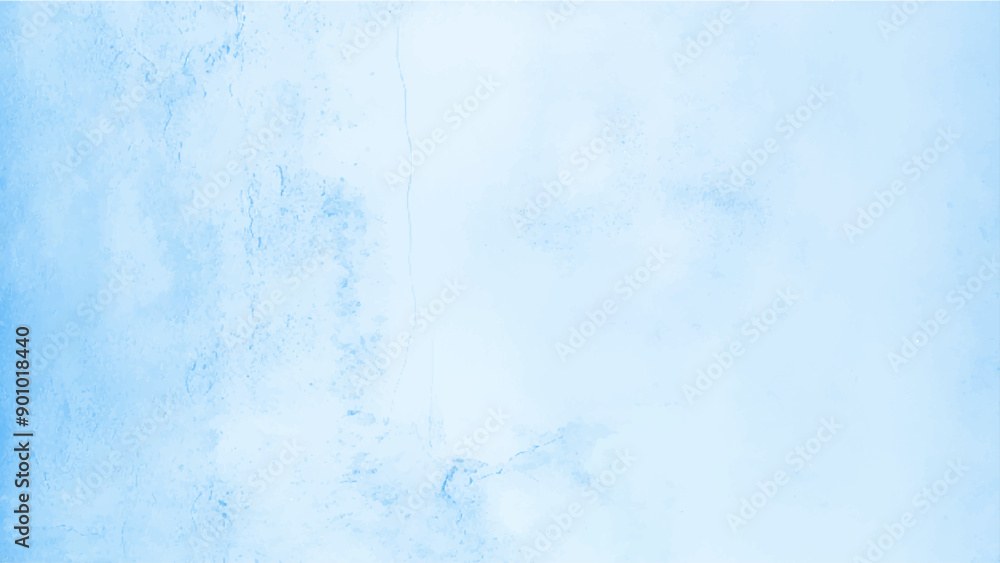 Fototapeta premium blue wall background. Pastel blue and white concrete stone texture for background in summer wallpaper. Watercolor painting in blue color for background. A textured paper with a cool watercolor mottled