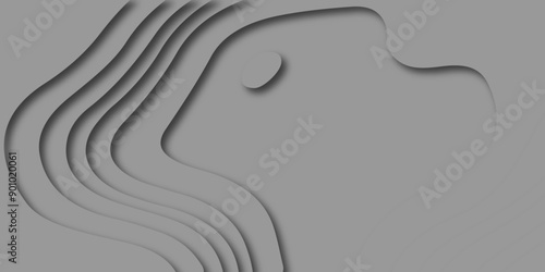 Vector abstract black origami papercut vintage digital smooth carve wave line light backdrop background. topography map line wavy dark graphic design paper modern creative pattern background.