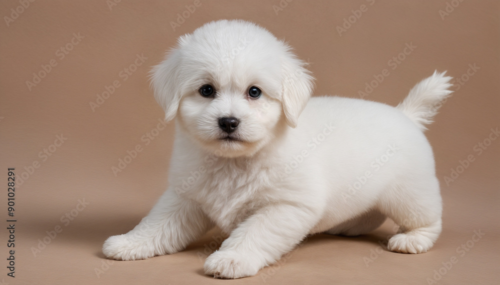 Portrait of a bichon frise puppy Portrait of a bichon frise puppy