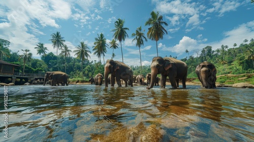 Pinnawala Elephant Orphanage, Sri Lanka - Elephant sanctuary with lush surroundings