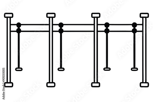 Pull-Up Bar Line Art Illustration Techniques Gallery Ideas