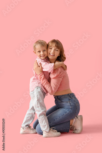 Happy mother and her little...