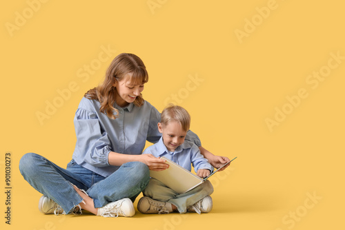 Happy mother and her little...