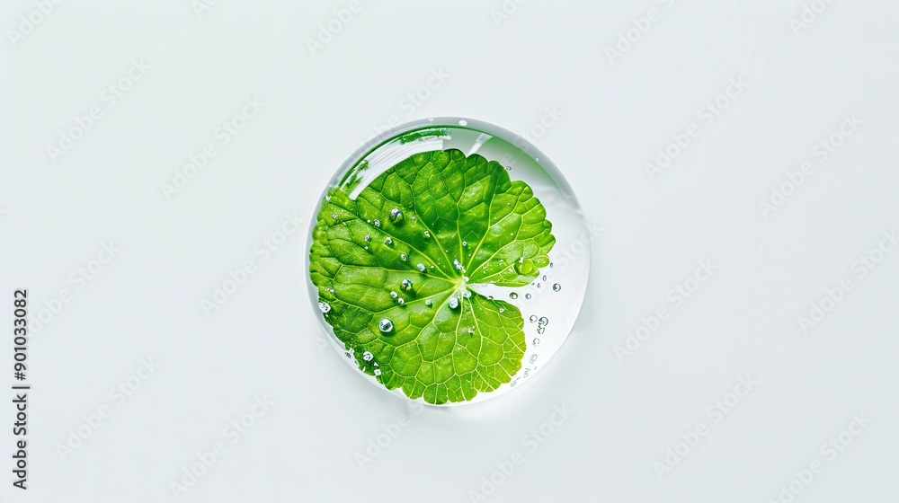Centella Asiatica (Gotu Kola) Leaves with Dewdrops Centella Asiatica (Gotu Kola) Leaves with Dewdrops
