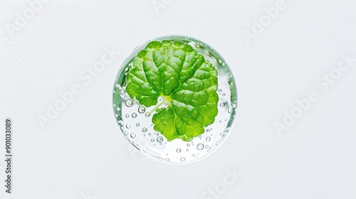 Centella Asiatica (Gotu Kola) Leaves with Dewdrops