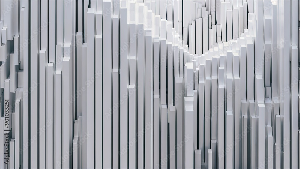 abstract background of random white cube block wave pattern abstract background of random white cube block wave pattern