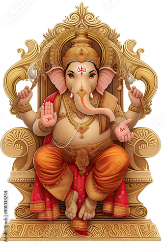 Free ganesha drawing background wallpaper print card painting white background