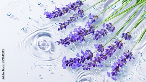 Lavender Flowers with Mist,