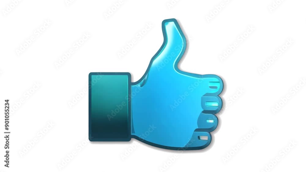 Animated Blue Thumbs Up Icon With Alpha Channel For Positive Feedback Generative AI Animated Blue Thumbs Up Icon With Alpha Channel For Positive Feedback Generative AI