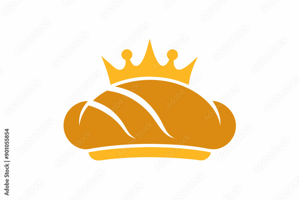 Bread crown logo vector template, Creative King bread logo design Illustration Bread crown logo vector template, Creative King bread logo design Illustration