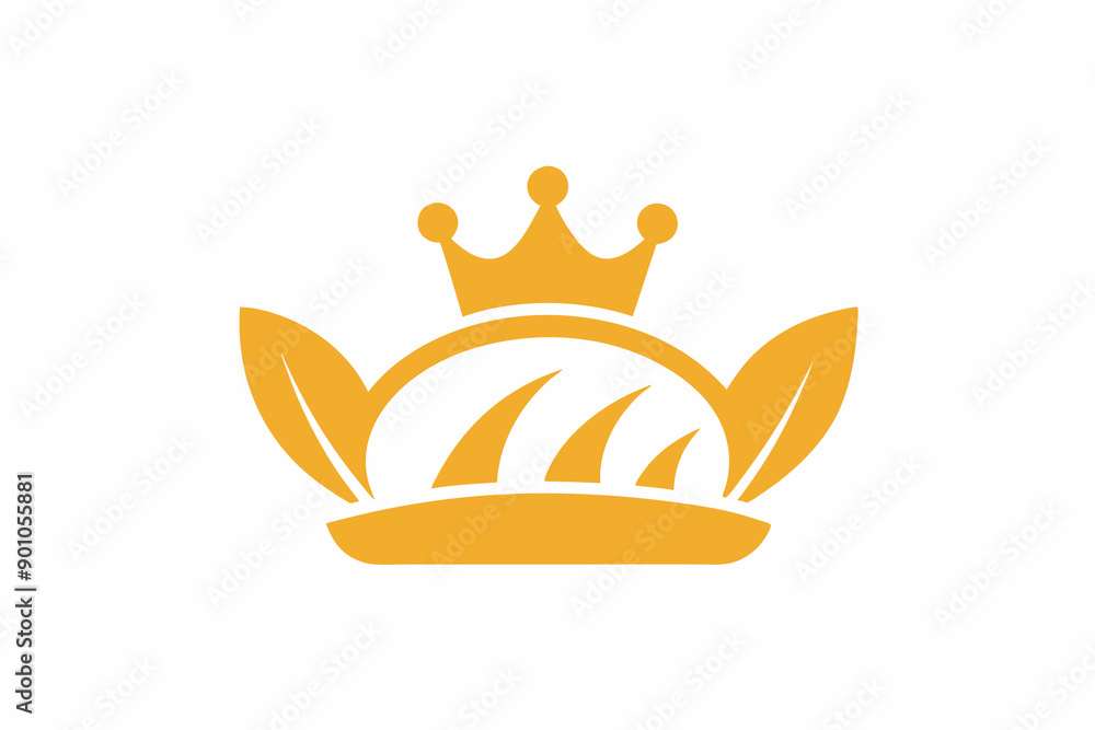 Bread crown logo vector template, Creative King bread logo design Illustration Bread crown logo vector template, Creative King bread logo design Illustration