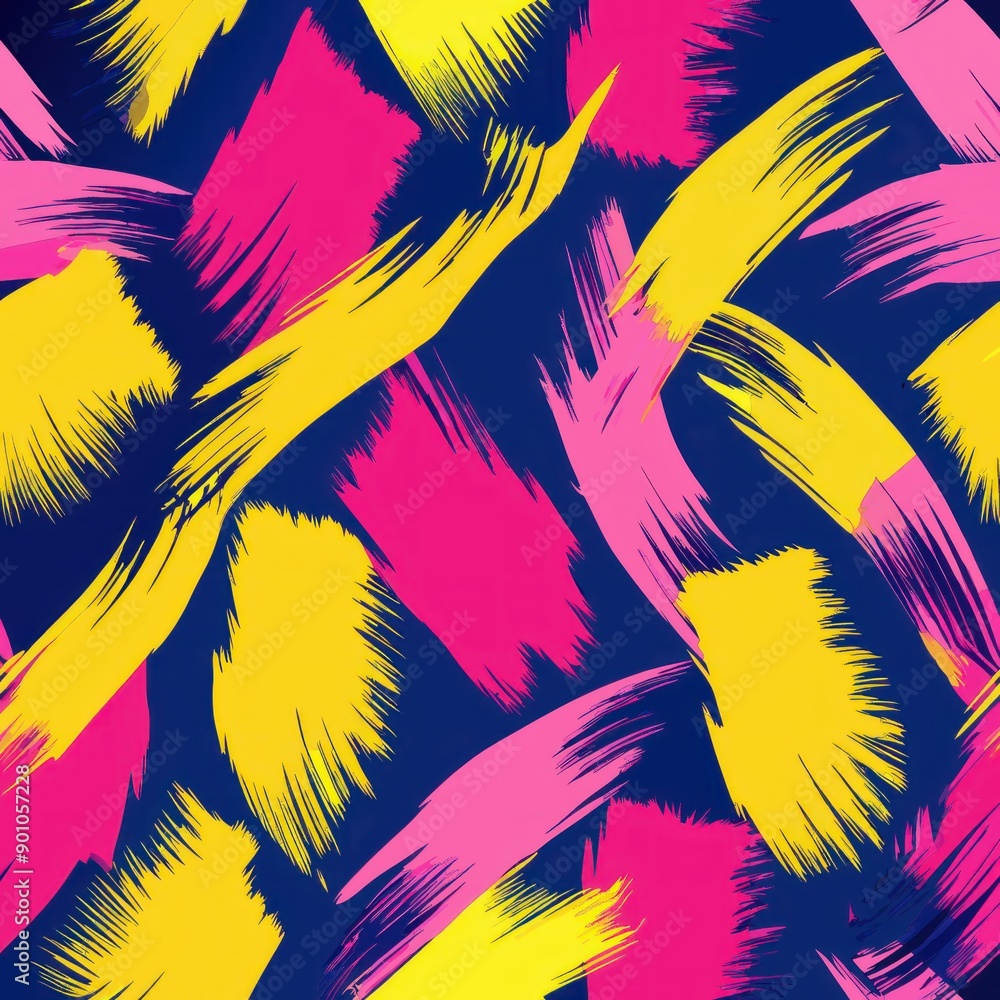 seamless pattern of abstract brush strokes, Generative AI seamless pattern of abstract brush strokes, Generative AI