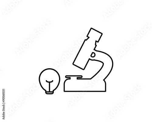 Microscope icon vector symbol design illustration