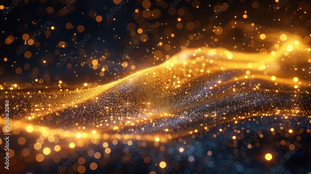 Golden Sparkling Christmas Glittering Vector Dust with Magic Star Effect and Festive Party Design Image Golden Sparkling Christmas Glittering Vector Dust with Magic Star Effect and Festive Party Design Image