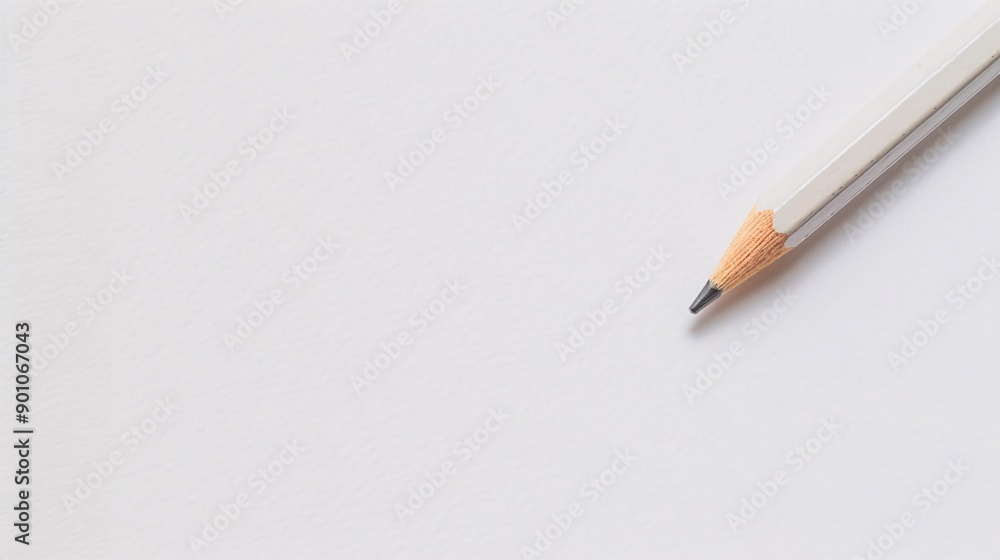 White pencil on white background. White pencil on white background.