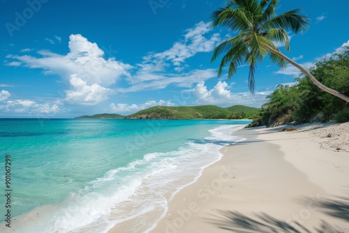 Wallpaper Mural beach with clear turquoise waters Torontodigital.ca