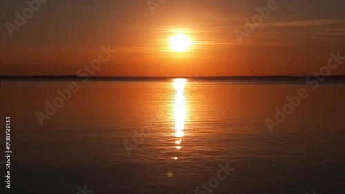 sunset on the lake