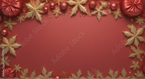 christmas background with frame