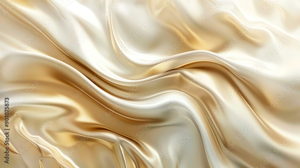 Abstract wavy gold fabric background. Abstract wavy gold fabric background.