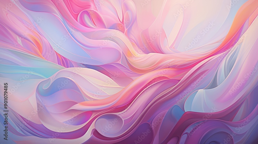 Iridescent flowing waves with dynamic movement Iridescent flowing waves with dynamic movement