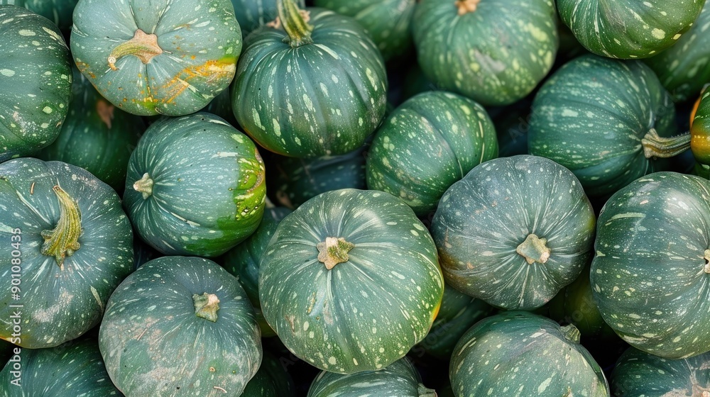 Green Pumpkins Close-Up Green Pumpkins Close-Up