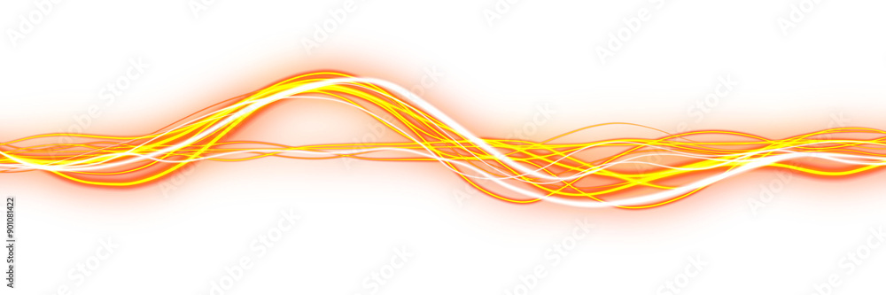 yellow cable lines with glowing effect yellow cable lines with glowing effect