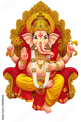 Free ganesha drawing background wallpaper print card painting white background