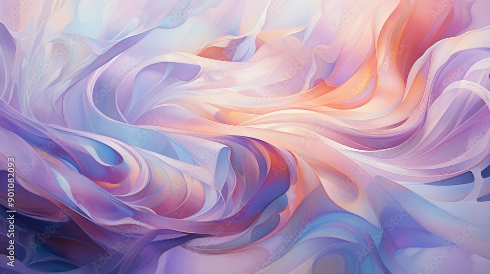 Iridescent flowing waves with dynamic movement Iridescent flowing waves with dynamic movement
