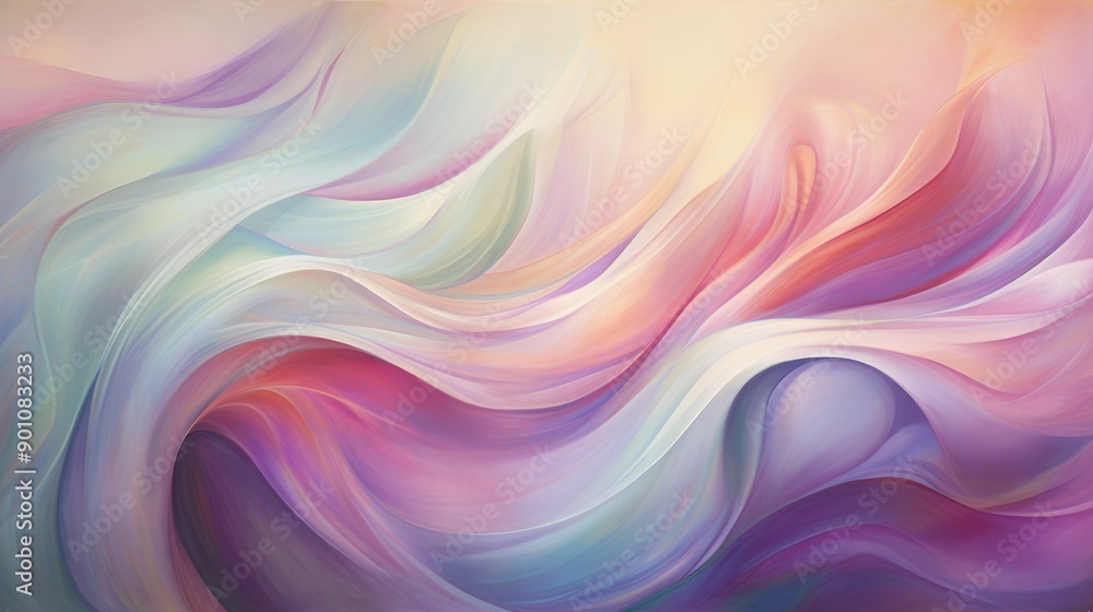 Iridescent flowing waves with dynamic movement Iridescent flowing waves with dynamic movement
