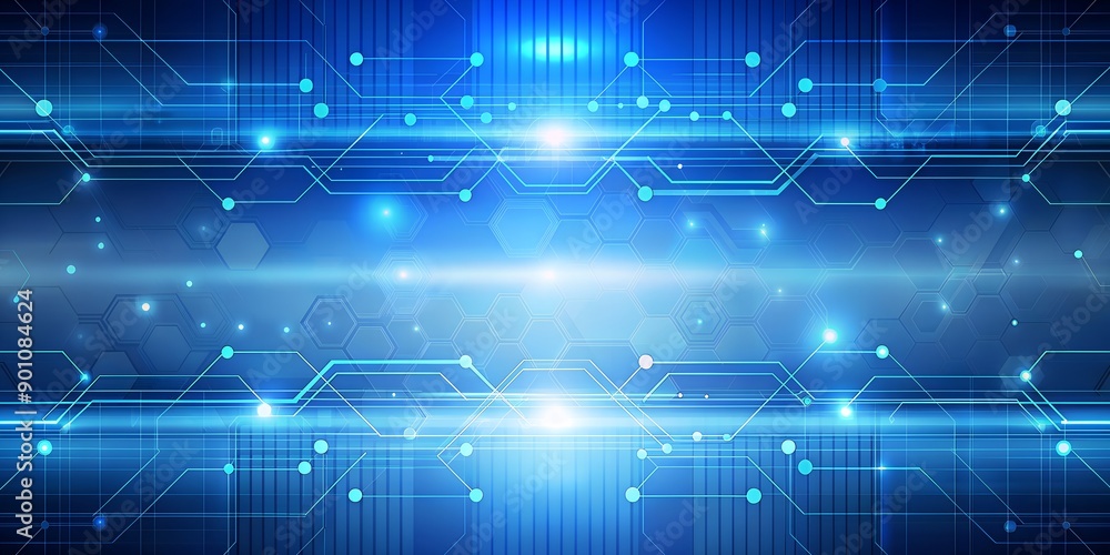 Obraz premium Abstract blue gradient Blue background Technology background Generative AI