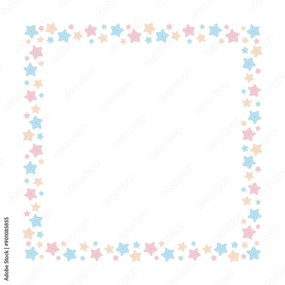 Square frame with starfishes. Square frame with starfishes.
