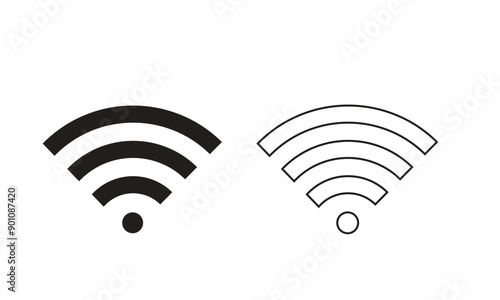 wifi icon. wireless and Wi-Fi network connection symbol for app, ui and website. flat icon isolated on transparent background. EPS 10