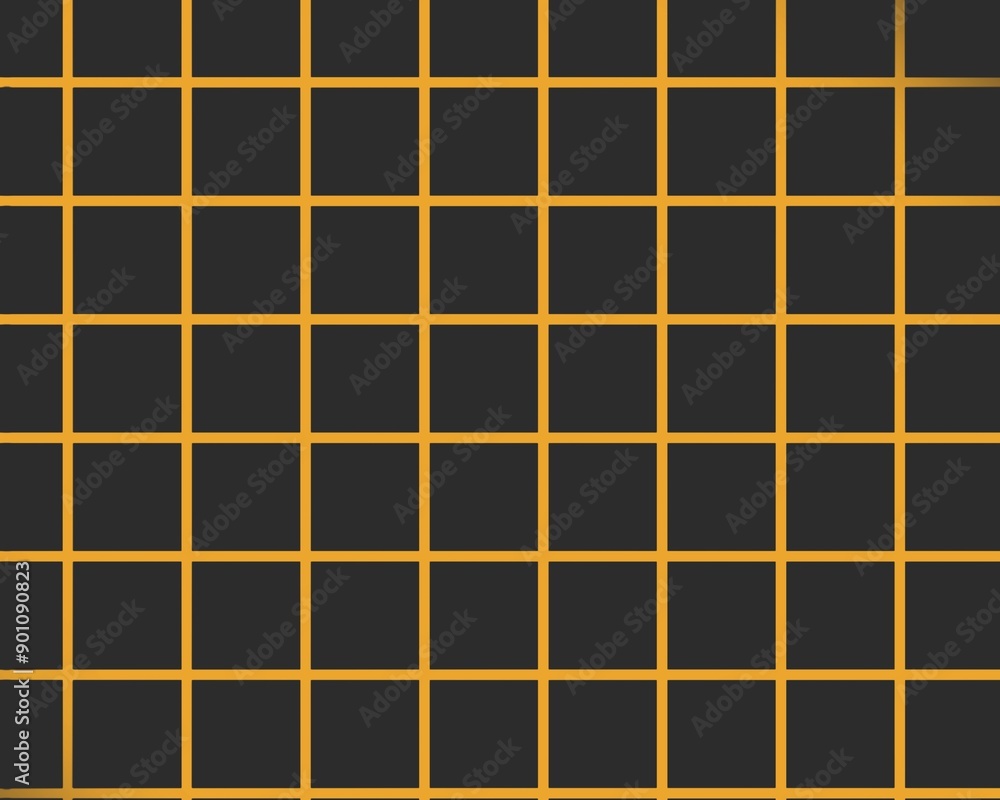 Geometric black and yellow grid pattern on dark background Geometric black and yellow grid pattern on dark background