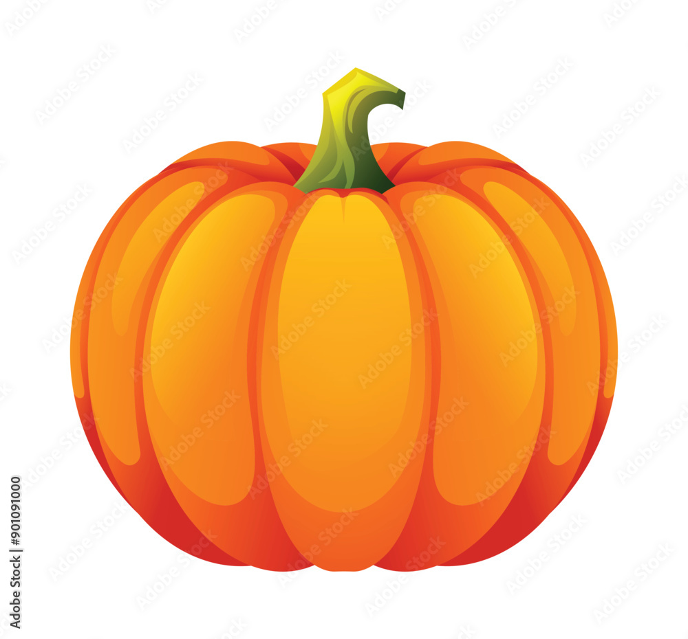 Pumpkin vector cartoon illustration isolated on white Pumpkin vector cartoon illustration isolated on white