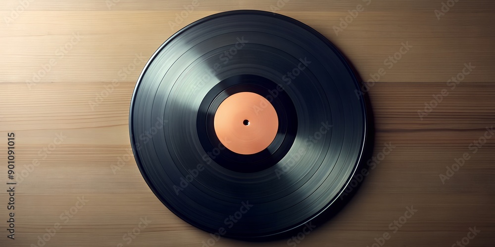 Fototapeta premium Schallplatte Vinyl Schellack Vinylscheibe Scheibe Platte Generative AI